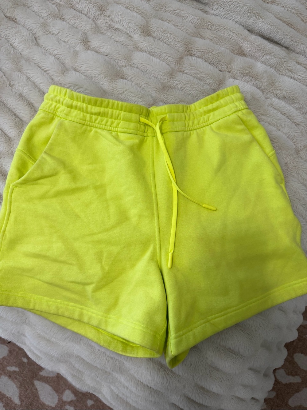 lululemon athletica Neon Yellow Lounge Shorts